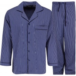 Ambassador pyjamas - Blå/hvid