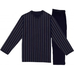 Ambassador jersey pyjamas - Stribet marineblå