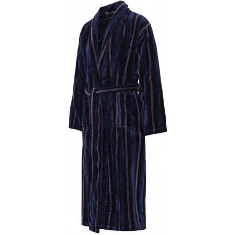 Blåstribet herre morgenkåbe fra Ambassador