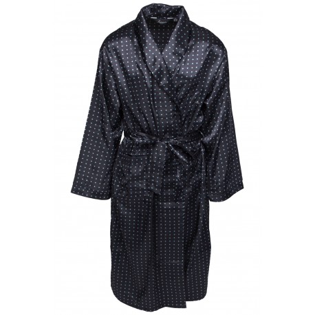 NY Ambassador satinmorgenkåbe - Prikket